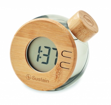 Logotrade promotional item picture of: Water powered bamboo LCD clock