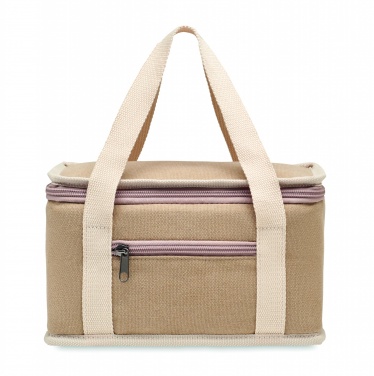 Logo trade business gift photo of: 6 can cool bag canvas 320gr/m²