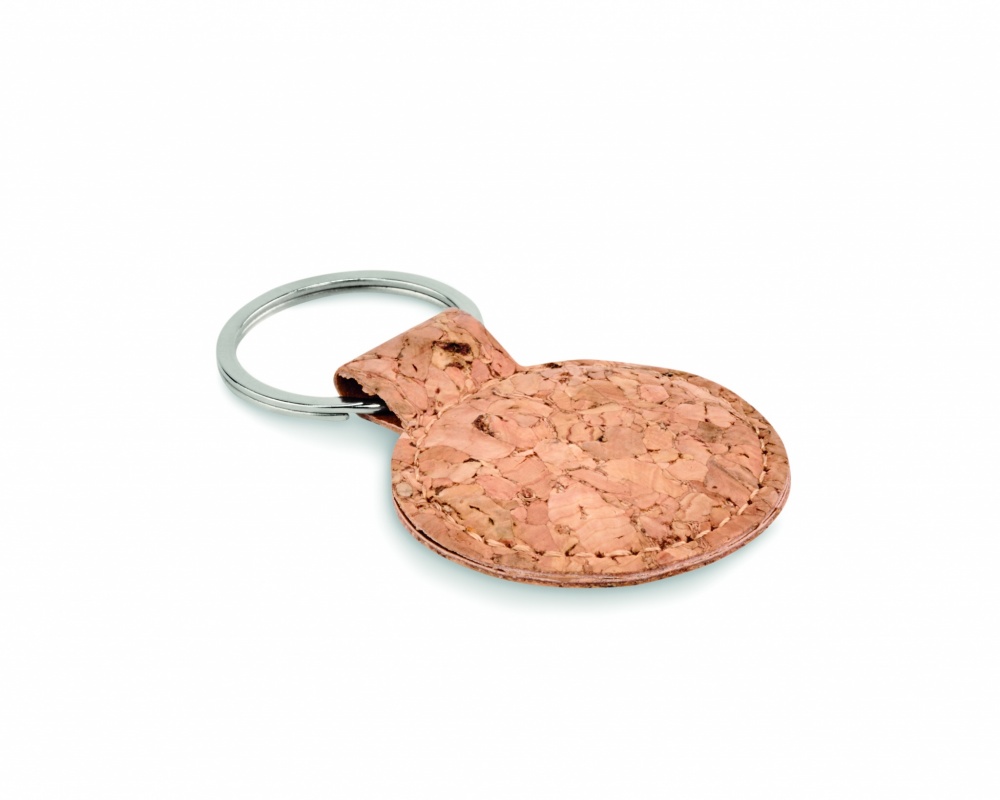 Logotrade promotional merchandise image of: Round cork key ring Mikkeli