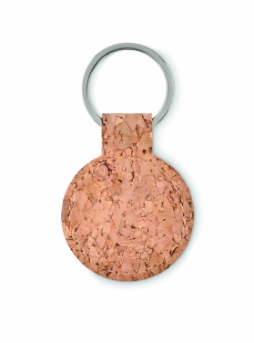 Logotrade promotional merchandise picture of: Round cork key ring Mikkeli