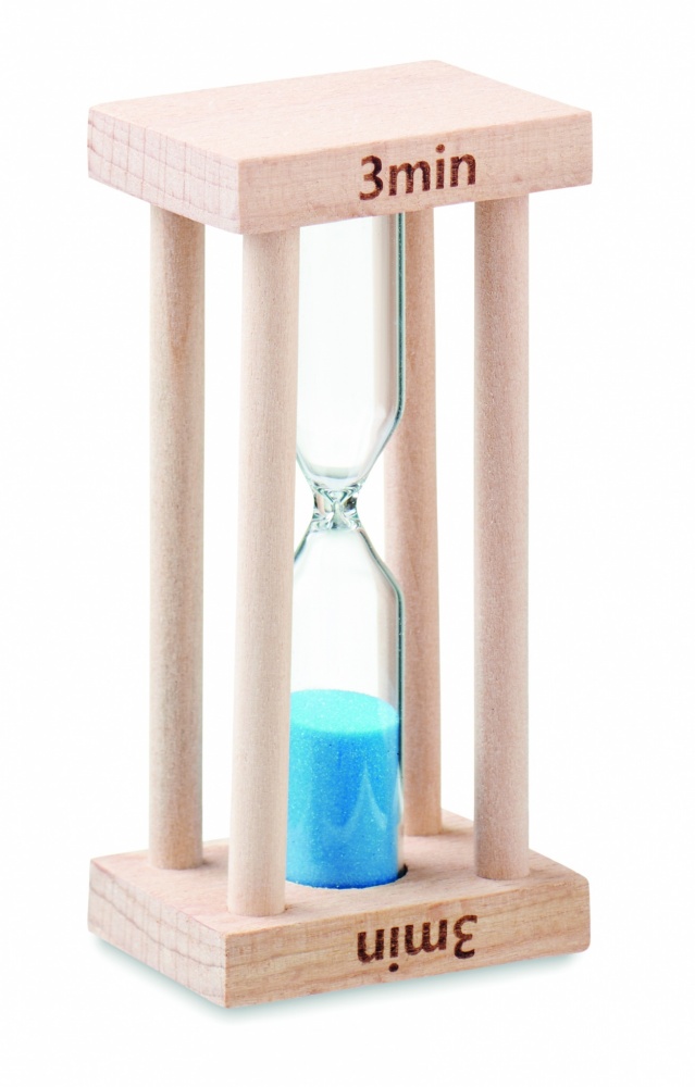 Logotrade promotional gift image of: Wooden sand timer 3 minutes
