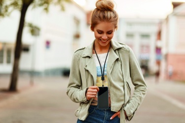 Logotrade promotional product image of: RPET Phone holder lanyard