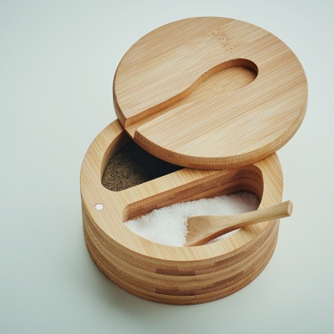 Logo trade advertising product photo of: Salt and pepper bamboo box