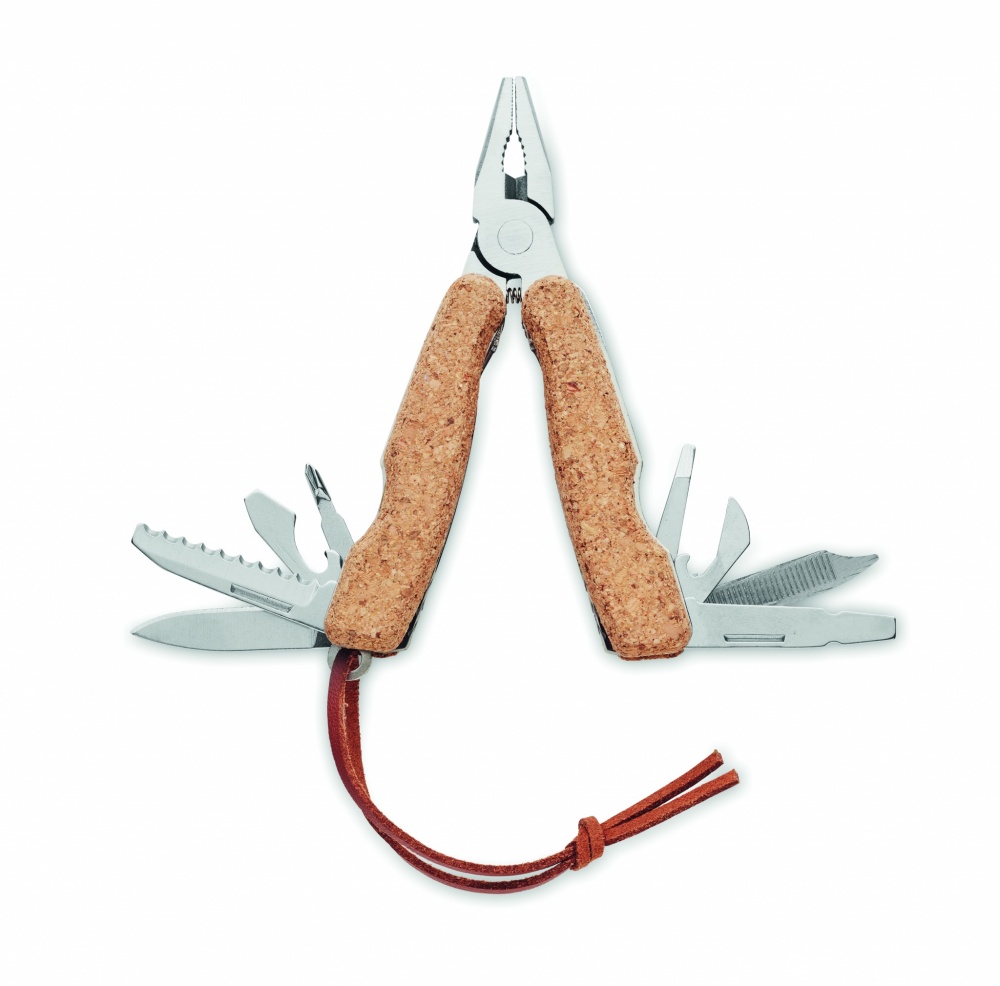 Logo trade business gift photo of: Multi tool pocket knife cork