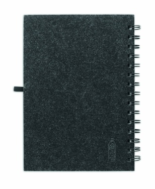 Logotrade promotional gift picture of: A5 RPET felt cover notebook