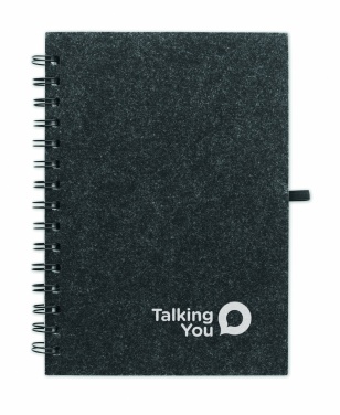 Logo trade promotional products image of: A5 RPET felt cover notebook