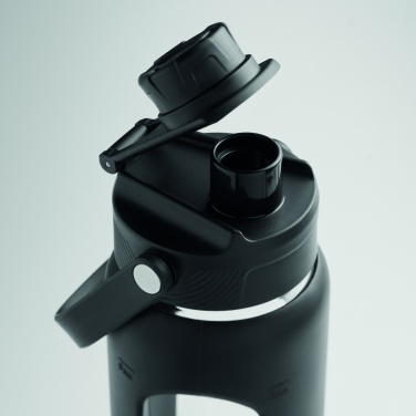 Logo trade promotional merchandise image of: Glass bottle with sleeve 750 ml