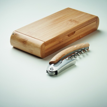 Logo trade promotional merchandise picture of: Waiter's knife in bamboo