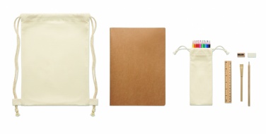 Logotrade promotional giveaway image of: Kids drawing set in drawstring