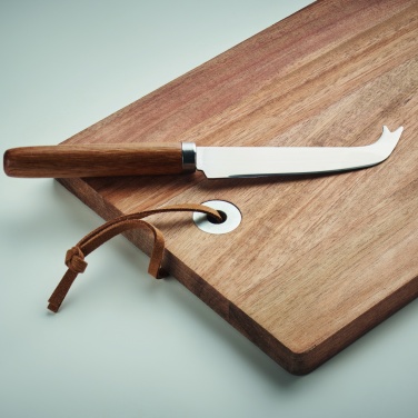 Logo trade promotional merchandise photo of: Acacia wood cheese board set Hannover