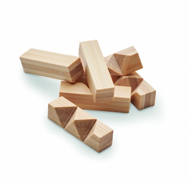 Logo trade promotional merchandise photo of: Bamboo brain teaser star shape