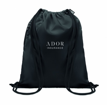 Logo trade promotional items image of: Large drawstring bag 300D RPET