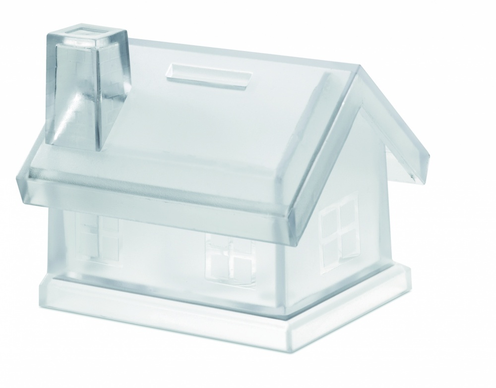 Logotrade business gifts photo of: Plastic house coin bank
