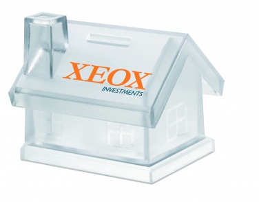 Logotrade promotional item picture of: Plastic house coin bank