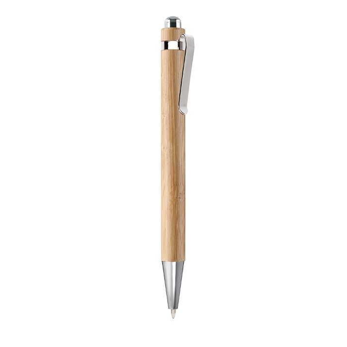 Logo trade promotional item photo of: Bamboo automatic ball pen