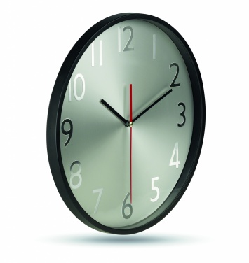 Logo trade promotional products picture of: Wall clock w silver background