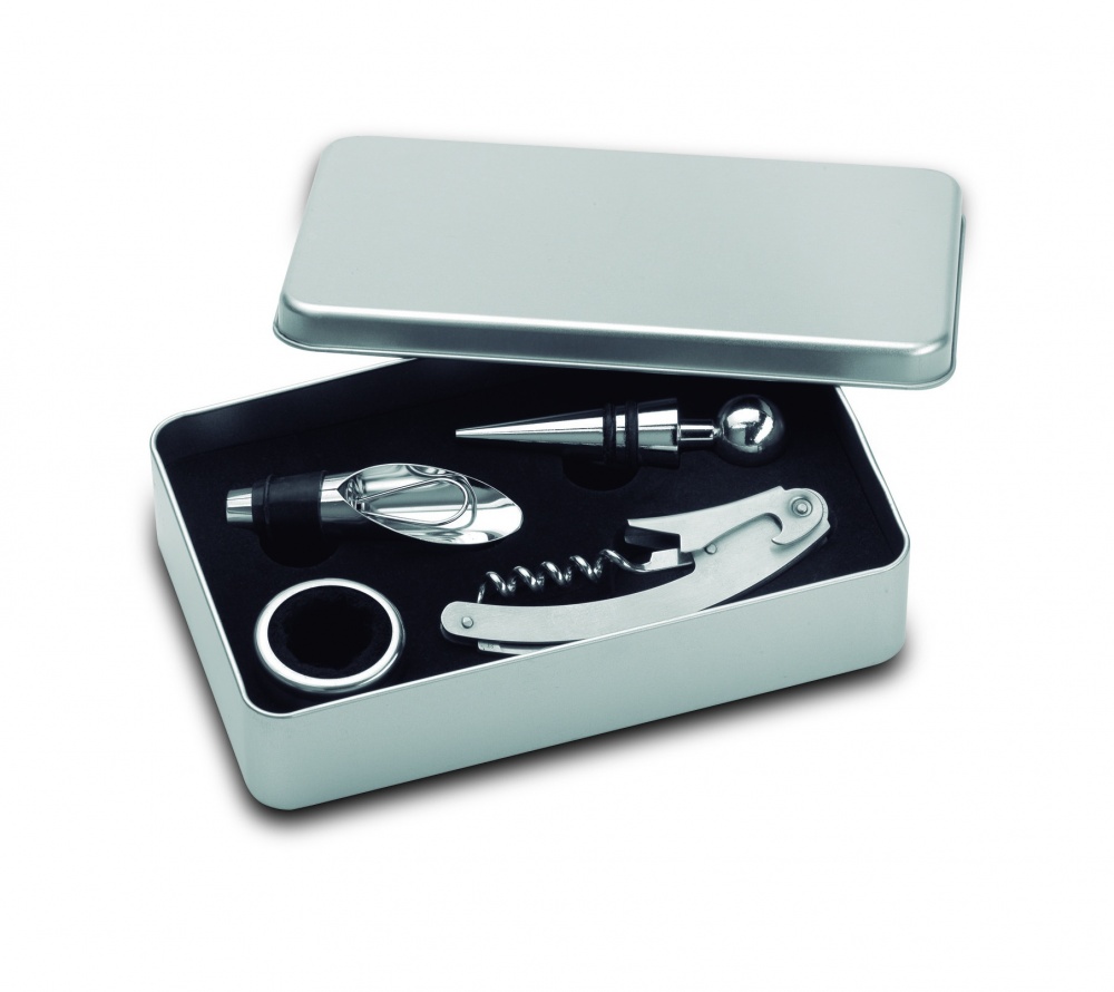 Logo trade promotional item photo of: Wine  set in tin box