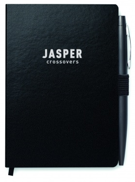 Logotrade corporate gift image of: A6 notebook with pen 72 lined