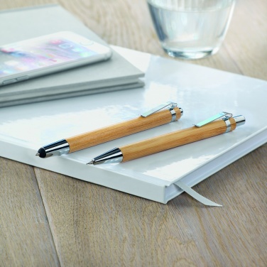 Logotrade promotional item picture of: Bamboo pen and pencil set