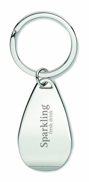 Logo trade promotional products image of: Bottle opener key ring Tornio