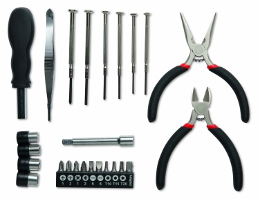 Logo trade promotional giveaway photo of: 26 pcs tool in aluminium case