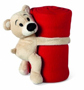 Logotrade promotional product picture of: Fleece blanket with bear