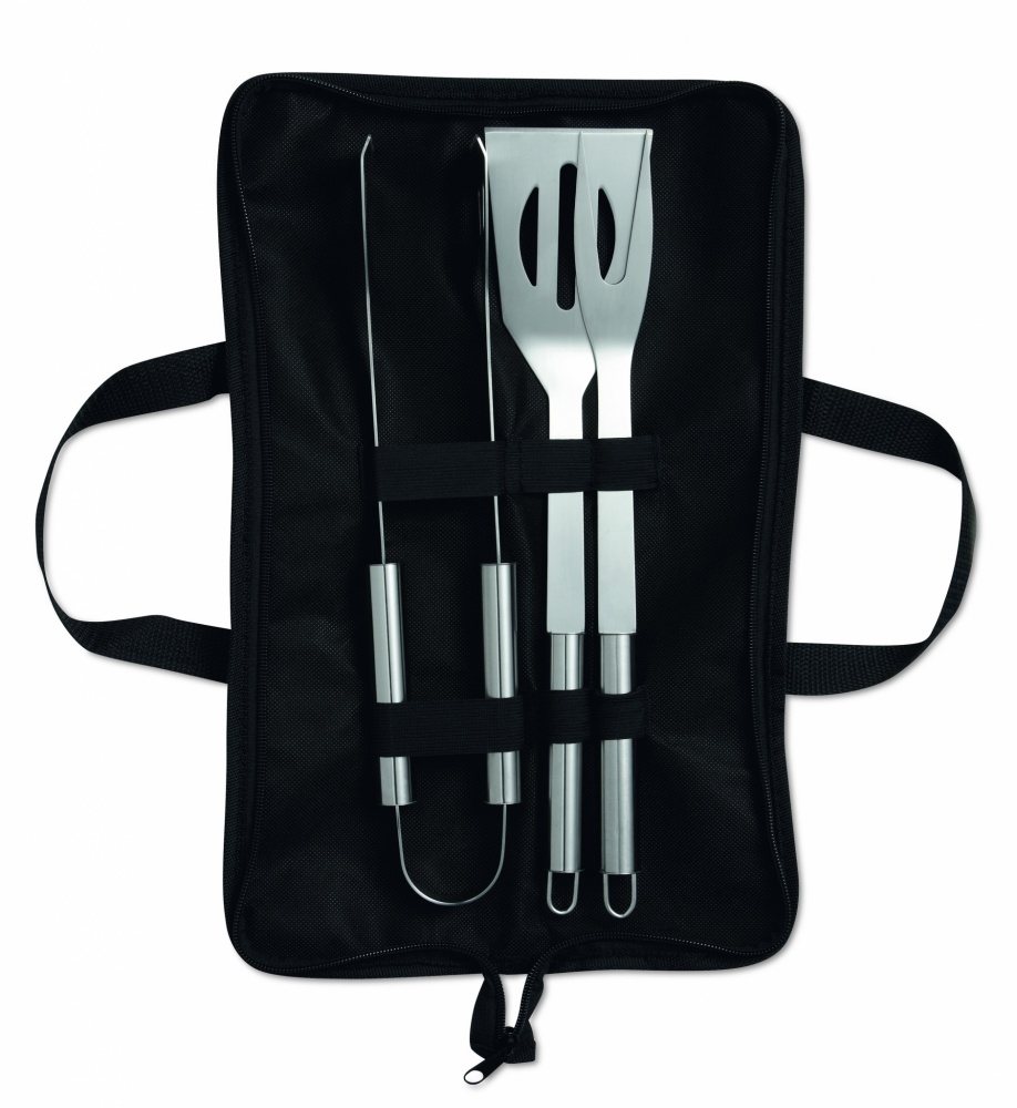 Logo trade promotional gift photo of: 3 Barbecue tools in pouch