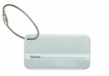 Logo trade promotional gift photo of: Aluminium luggage tag