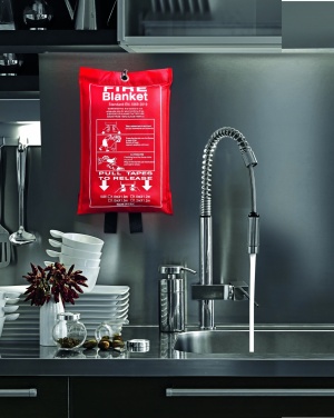 Logo trade advertising products picture of: Fire blanket in pouch 100x95cm