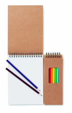Logo trade promotional products image of: Colouring set with notepad