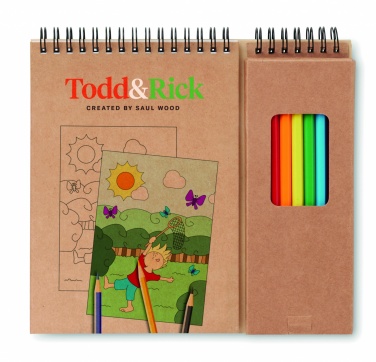 Logotrade corporate gift image of: Colouring set with notepad