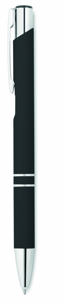 Logo trade promotional gifts image of: Ball pen in rubberised finish