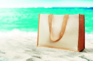 Logo trade promotional items picture of: Jute and canvas shopping bag