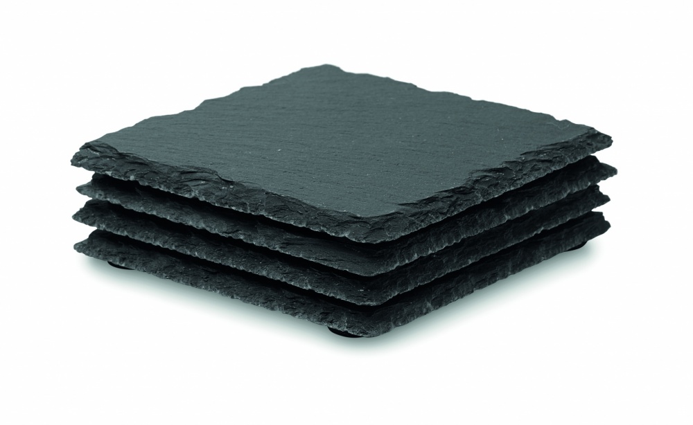 Logotrade promotional item picture of: Slate coasters with EVA bottom