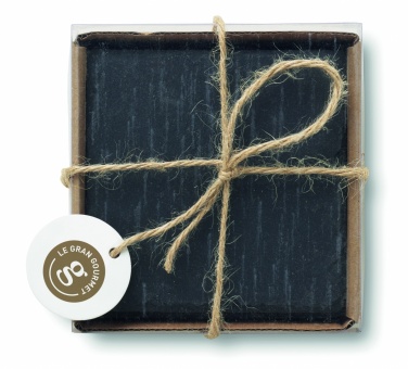 Logo trade business gift photo of: Slate coasters with EVA bottom