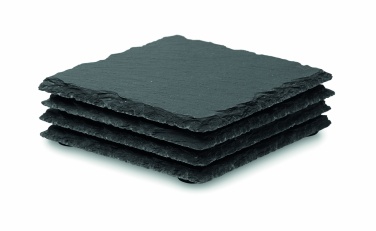 Logo trade promotional item photo of: Slate coasters with EVA bottom