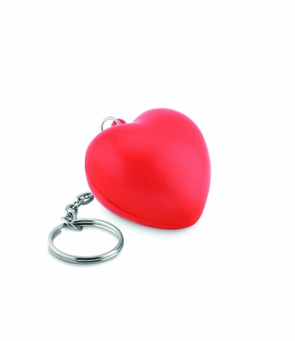 Logo trade promotional giveaways picture of: Key ring with PU heart Ogre