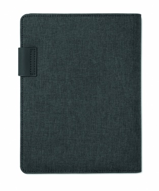 Logo trade promotional gifts picture of: A5 folder with power bank