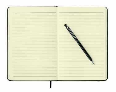 Logo trade promotional items image of: A5 notebook w/stylus 72 lined