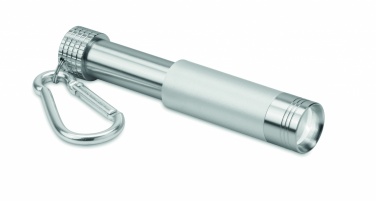 Logo trade promotional merchandise picture of: Aluminium/ABS LED key ring Aizkraukle