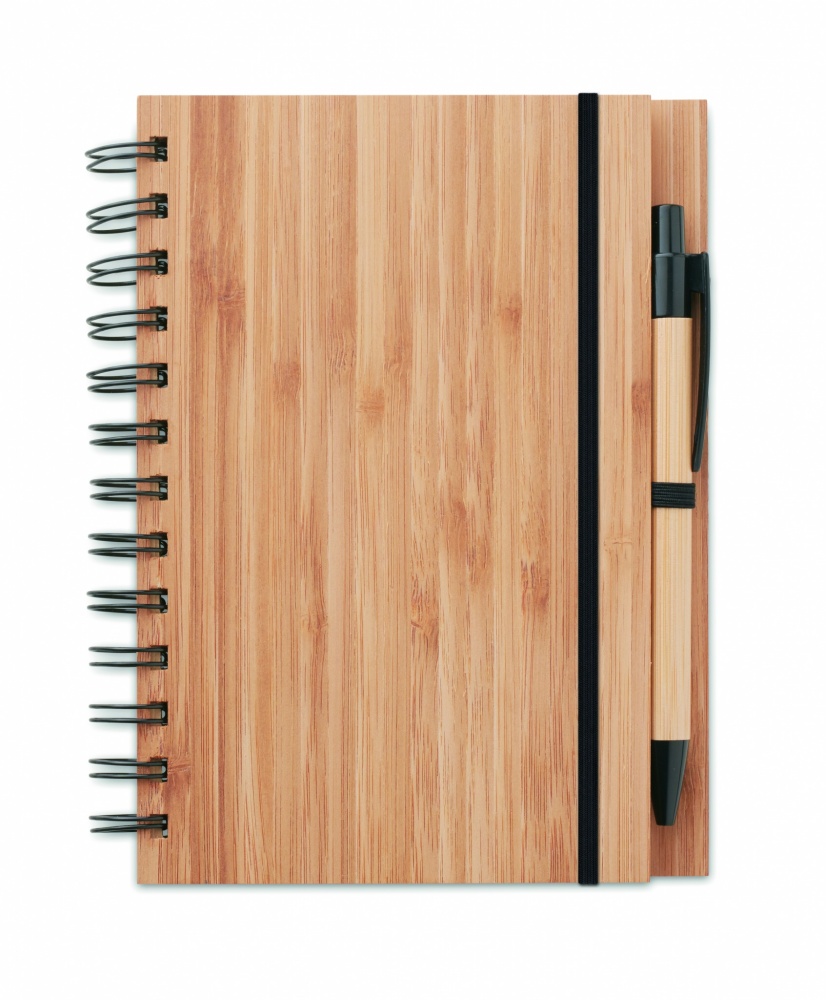Logotrade promotional items photo of: Bamboo notebook with pen lined BAMBLOC