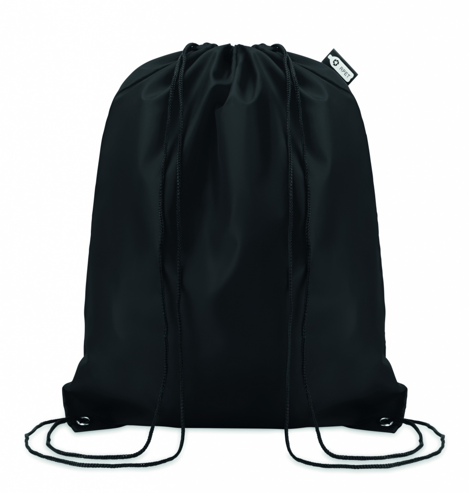 Logo trade promotional giveaways image of: 190T RPET drawstring bag