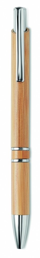 Logo trade promotional gifts picture of: Bamboo automatic ball pen