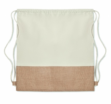 Logotrade promotional item image of: Drawstring bag w/ jute details