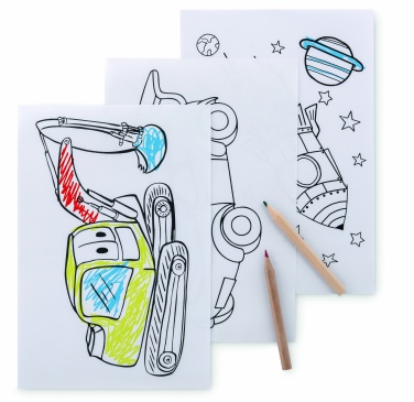 Logotrade promotional item picture of: Colouring set with 6 pencils
