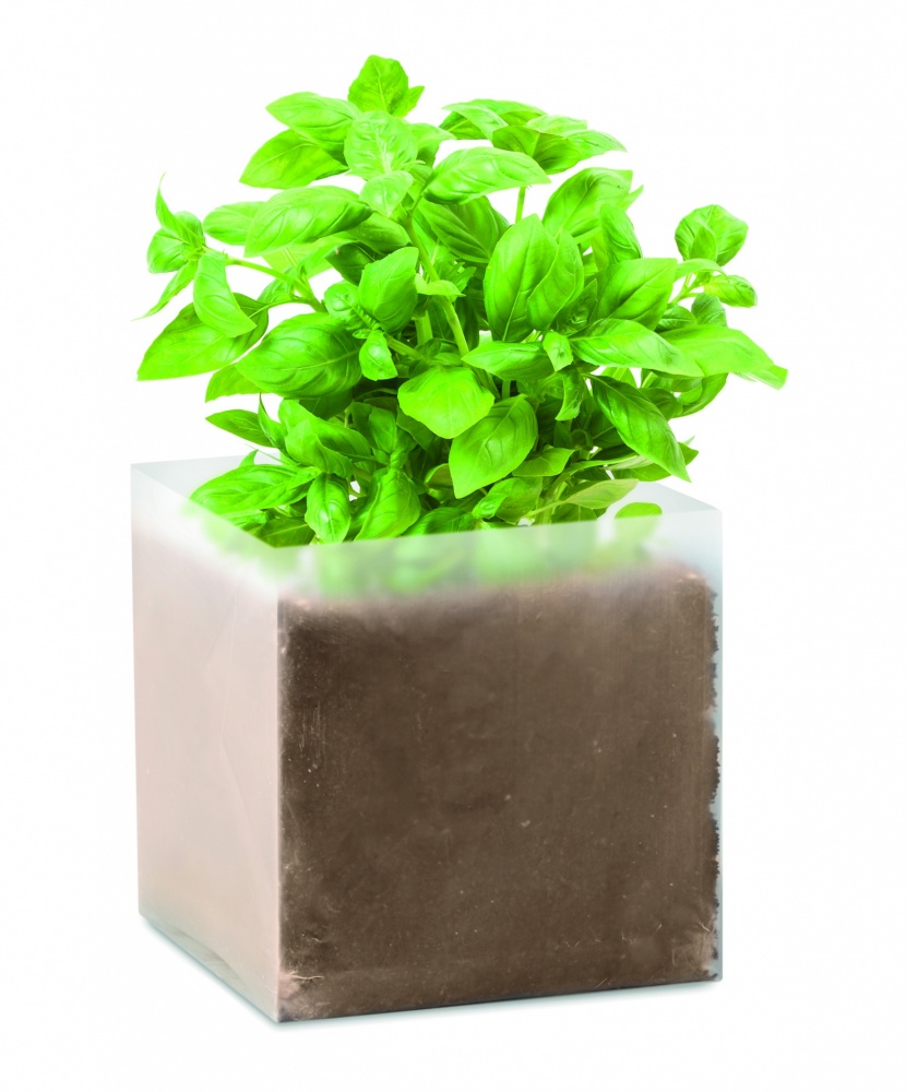 Logotrade promotional giveaway picture of: Compost with seeds "BASIL"