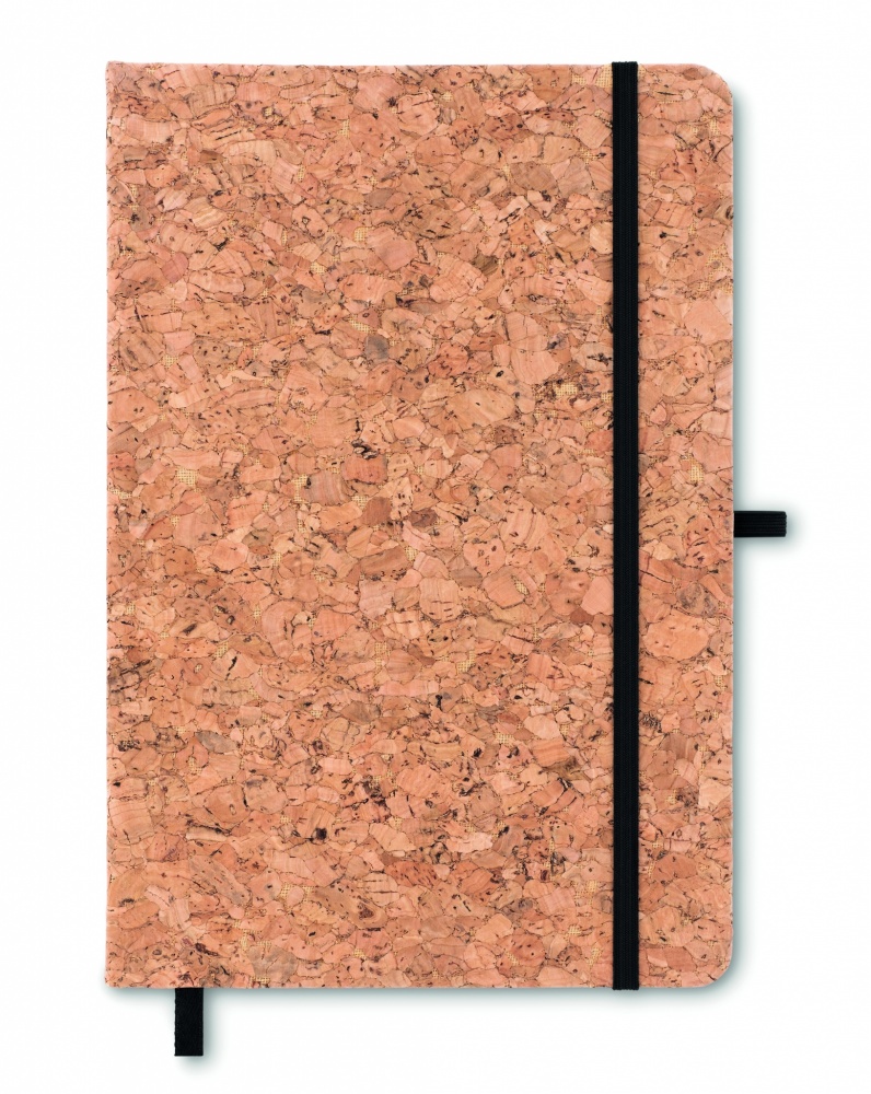 Logo trade promotional merchandise photo of: A5 cork notebook 96 lined