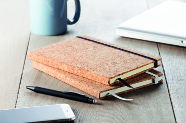 Logo trade promotional products image of: A5 cork notebook 96 lined