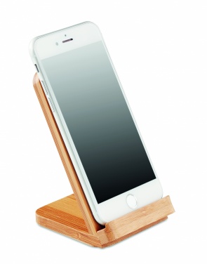 Logo trade promotional items picture of: Bamboo wireless charge stand 5W WIRESTAND