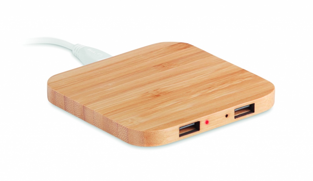 Logotrade advertising product picture of: Bamboo wireless charge pad 5W